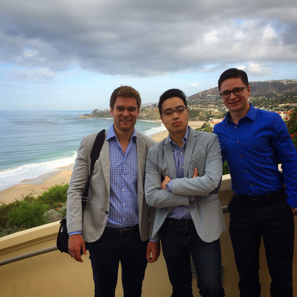 The Communitech Mafia Goes to California: Mike Reid, Desmond Choi, and Andrew at Kairos Global Summit.