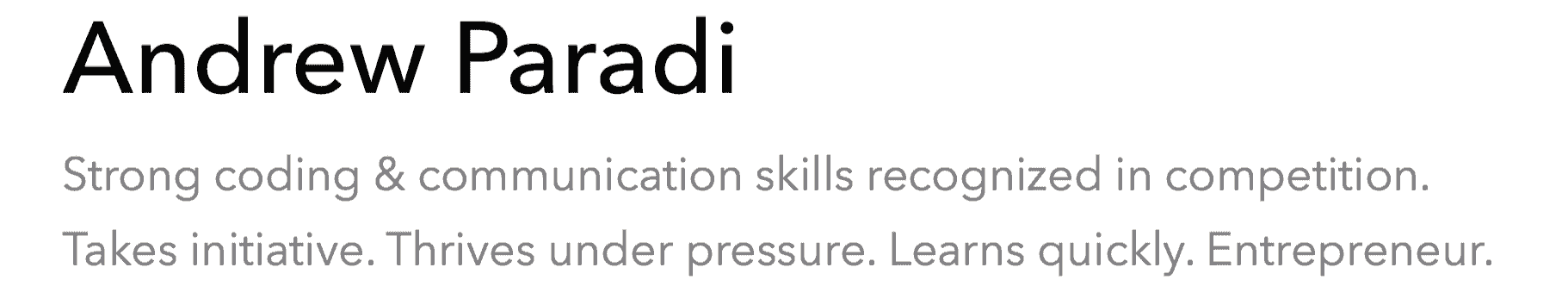 Mantra section from my resume that focuses on core soft skills and competencies, organized by priority for the specific job posting.
